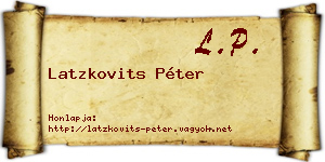 Latzkovits Péter névjegykártya